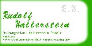 rudolf wallerstein business card